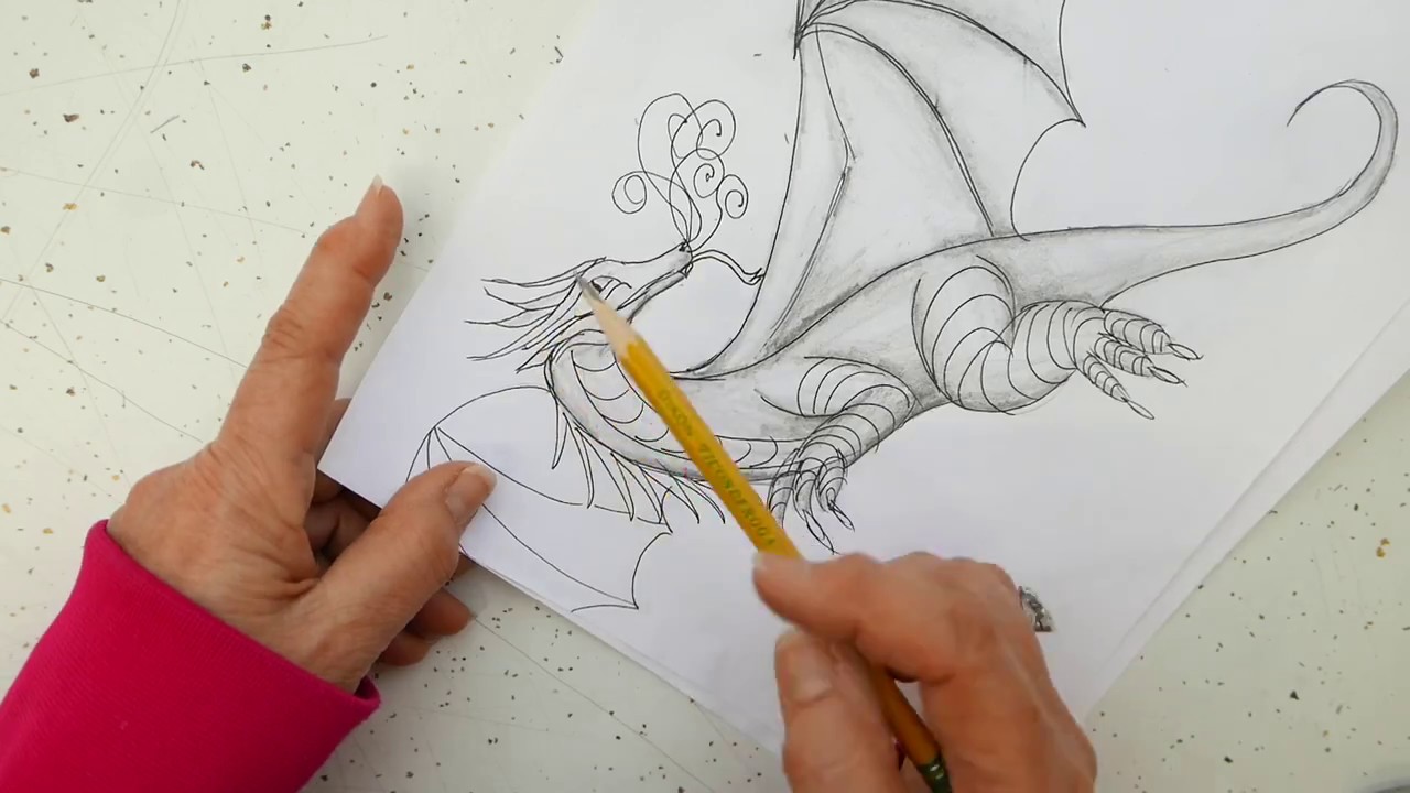 1280x720 How To Draw A Flying Dragon - Flying Dragon Drawing