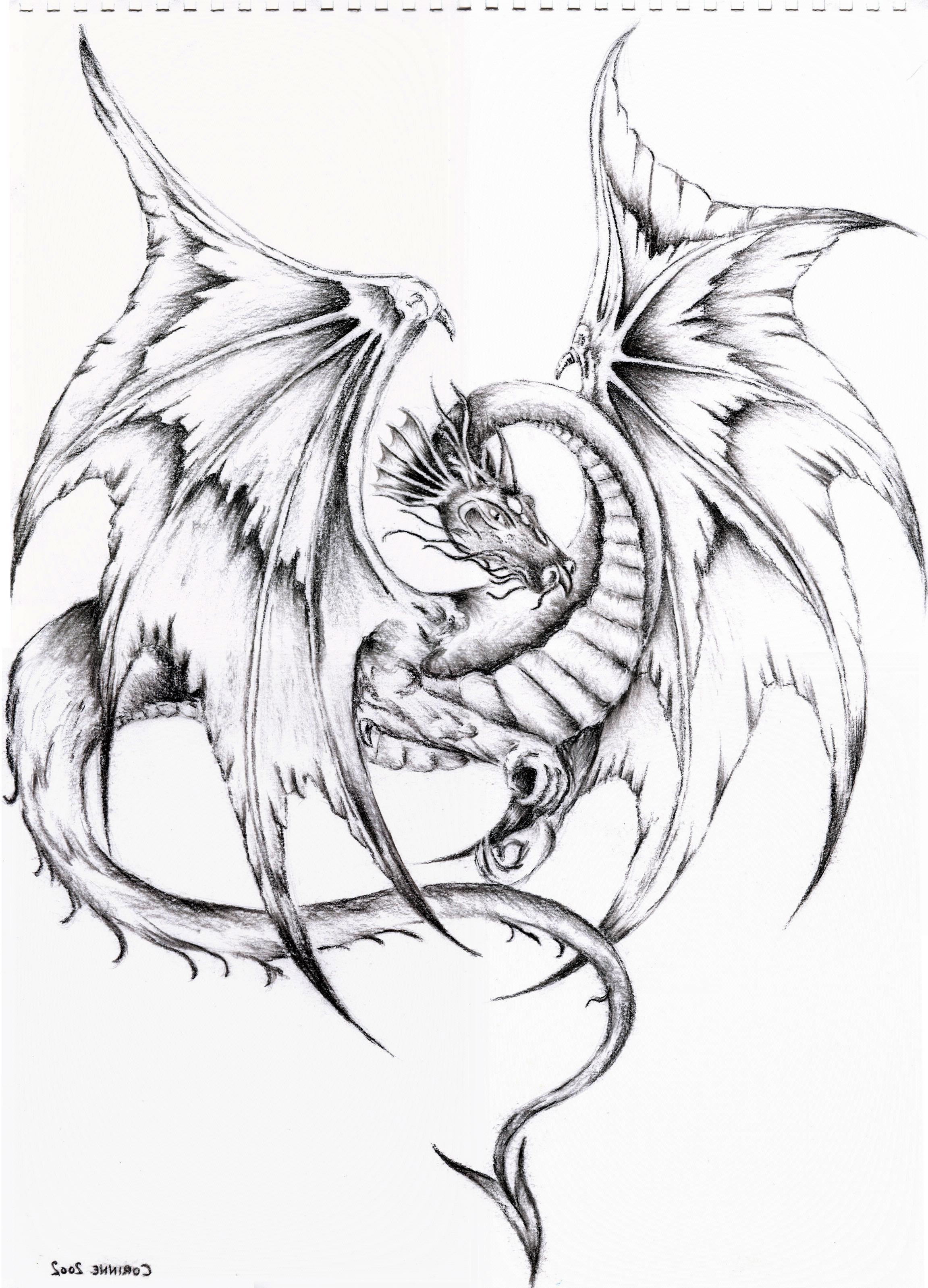 Flying Dragon Drawing at PaintingValley.com | Explore collection of