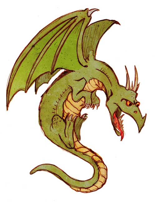 504x659 The Toymaker's Journal Draw Fifty Magical Creatures! The Flying - Flying Dragon Drawing