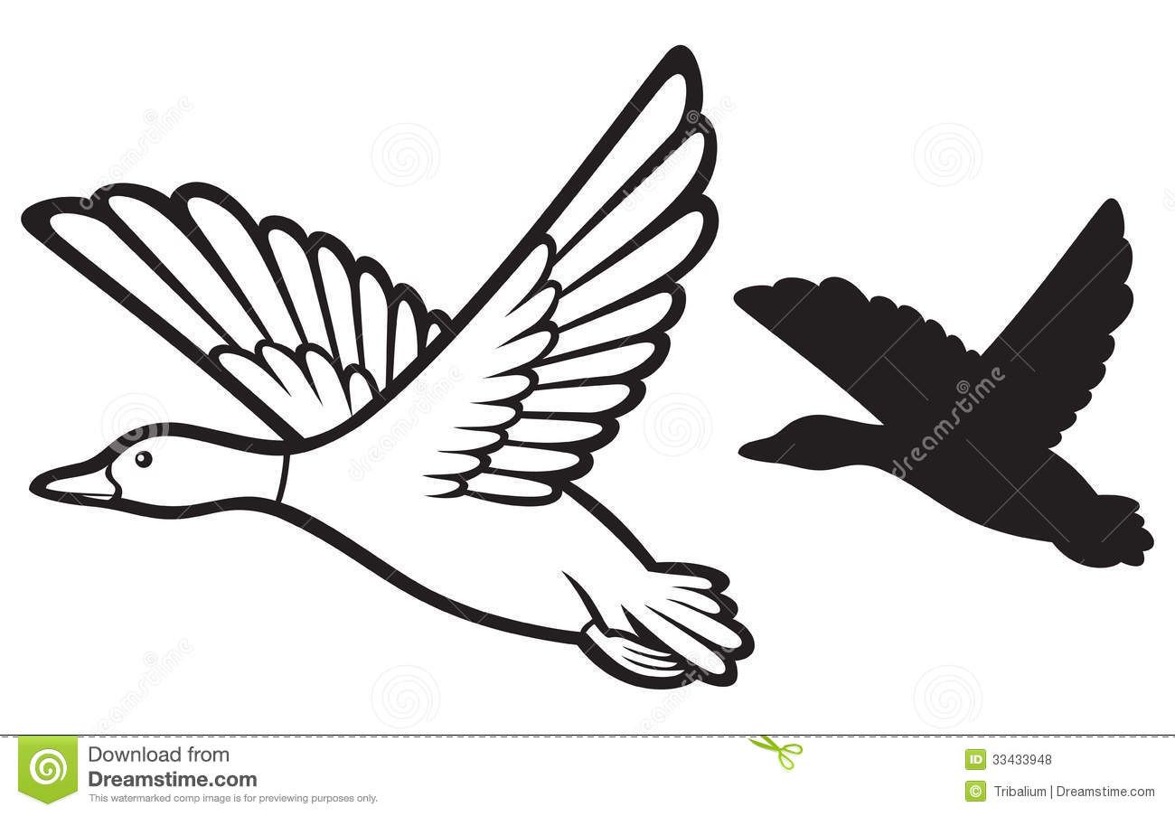1300x903 Flying Duck Clipart Black And White - Flying Duck Drawing
