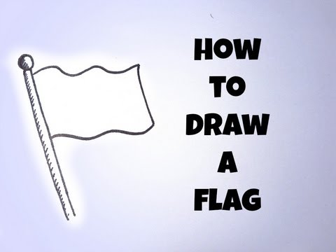 480x360 How To Draw A Flag - Flying Flag Drawing