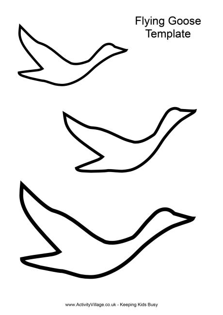 460x650 flying goose outline - Flying Goose Drawing