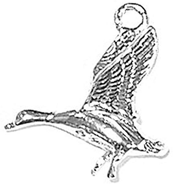 566x600 sterling silver flying goose geese swan duck - Flying Goose Drawing