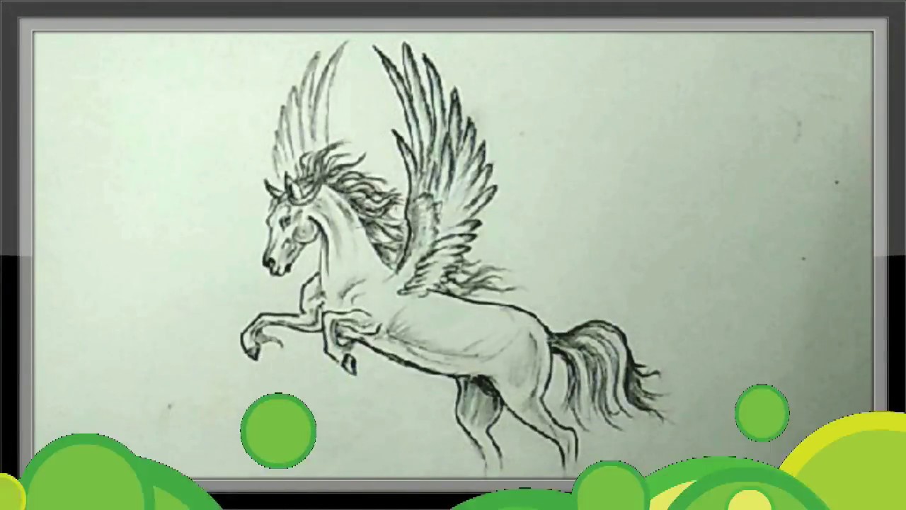 1280x720 Amazing Pencil Drawing A Beautiful Flying Horse Easy - Flying Horse Drawing