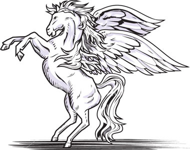 380x299 Dante's Wardrobe Video Mechanical Flying Horse - Flying Horse Drawing