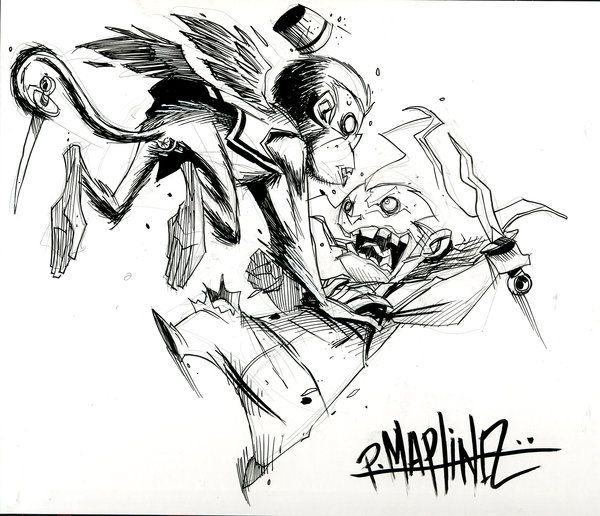 600x516 Flying Monkeys Vs Umpalumpa - Flying Monkey Drawing