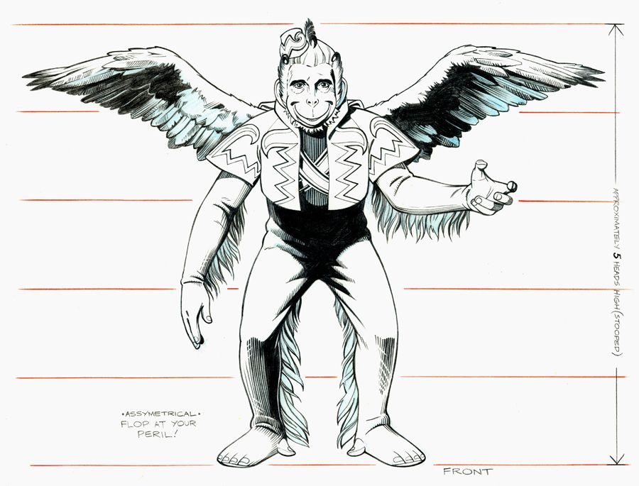 900x685 Monkeys From Wizard Of Oz Coloring - Flying Monkey Drawing