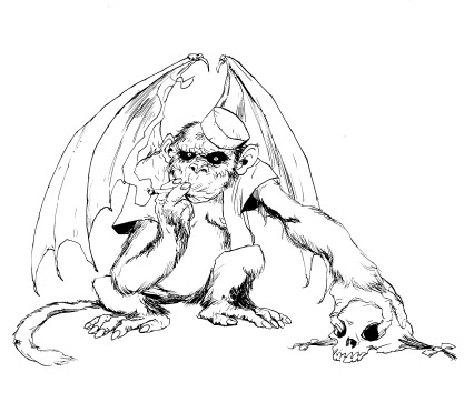 426x362 Drawbridge Flying Monkey - Flying Monkey Drawing