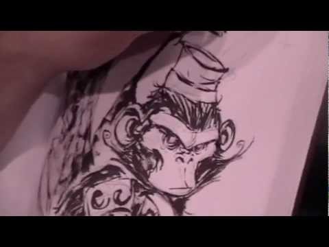 480x360 Skottie Young Sketches A Flying Monkey - Flying Monkey Drawing