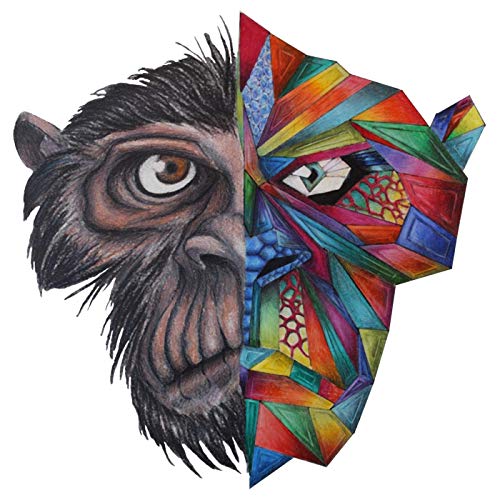 500x500 Space Monkey - Flying Monkey Drawing