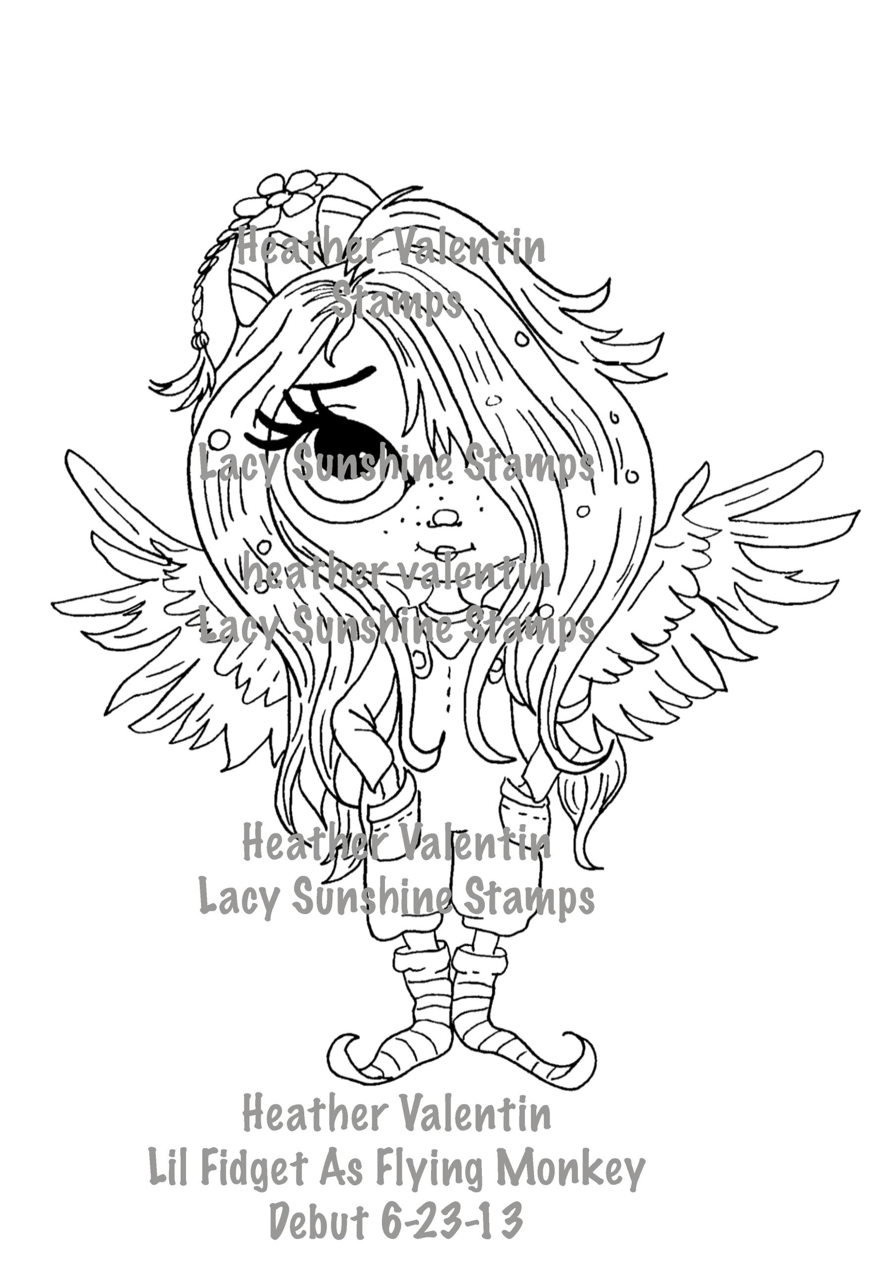 1811x2560 Fidget - Flying Monkey Drawing