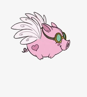 285x320 flying pig, pig clipart, pilot, piggy png image and clipart - Flying Pig Drawing