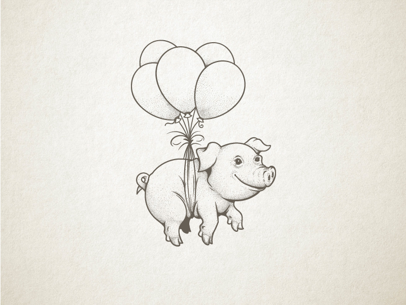 Flying Pig Drawing at Explore collection of Flying