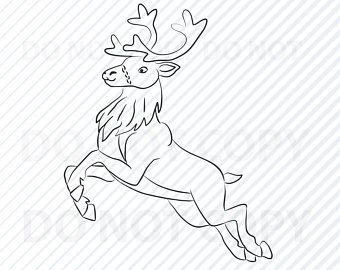 340x270 Flying Reindeer Etsy - Flying Reindeer Drawing