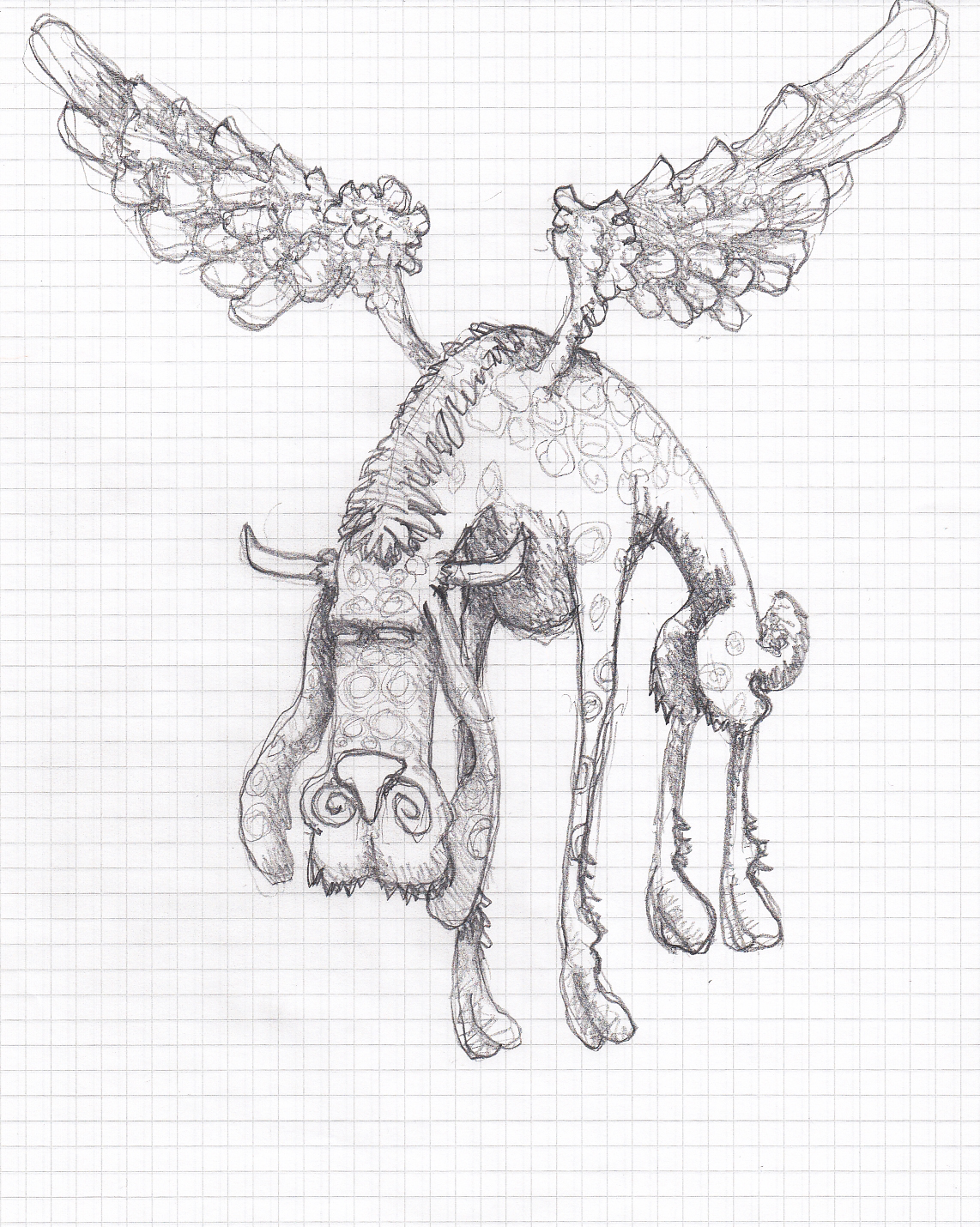1142x1430 Meeting Recursiveworlds - Flying Reindeer Drawing