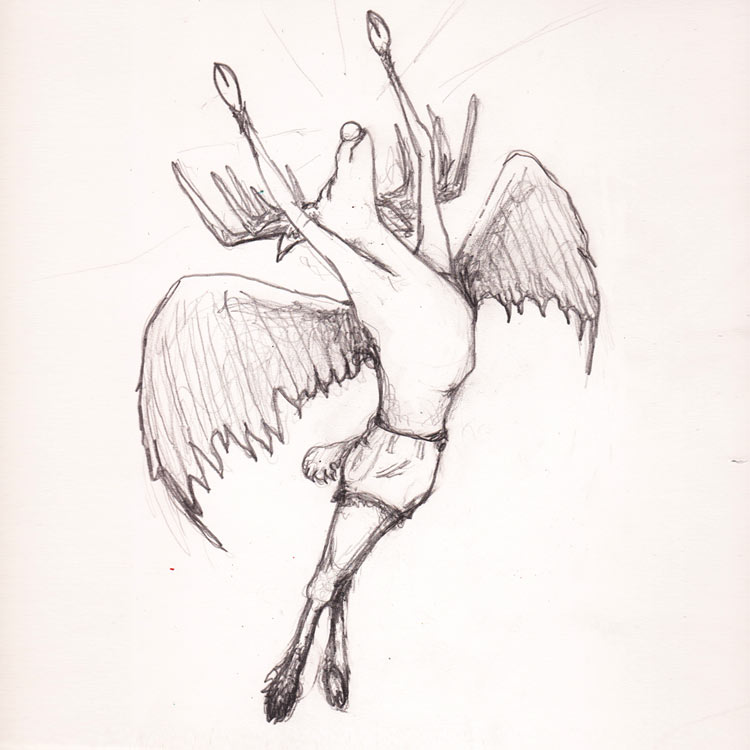 750x750 Mythical Beast Wars The Flying Reindeer Entry - Flying Reindeer Drawing