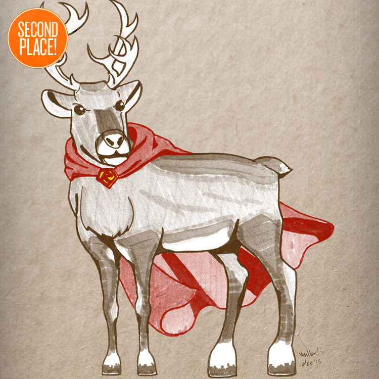 750x750 Mythical Beast Wars The Flying Reindeer Entry - Flying Reindeer Drawing