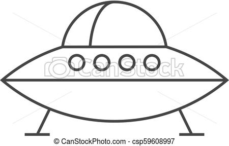 450x288 outline icon - Flying Saucer Drawing