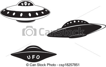 450x284 set of flying saucers set of abstract elemental vector flying - Flying Saucer Drawing