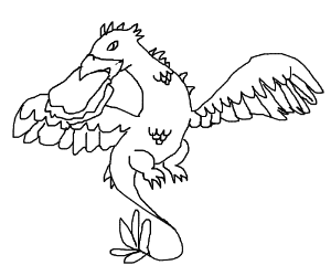 300x250 flying seagull dragon stole my lunch drawing - Flying Seagull Drawing