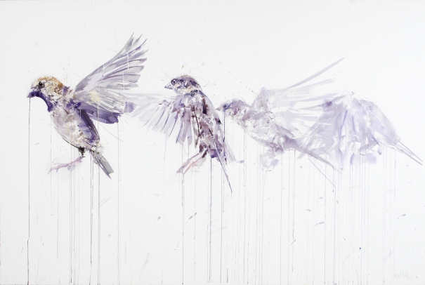 605x406 Flying Sparrow - Flying Sparrow Drawing