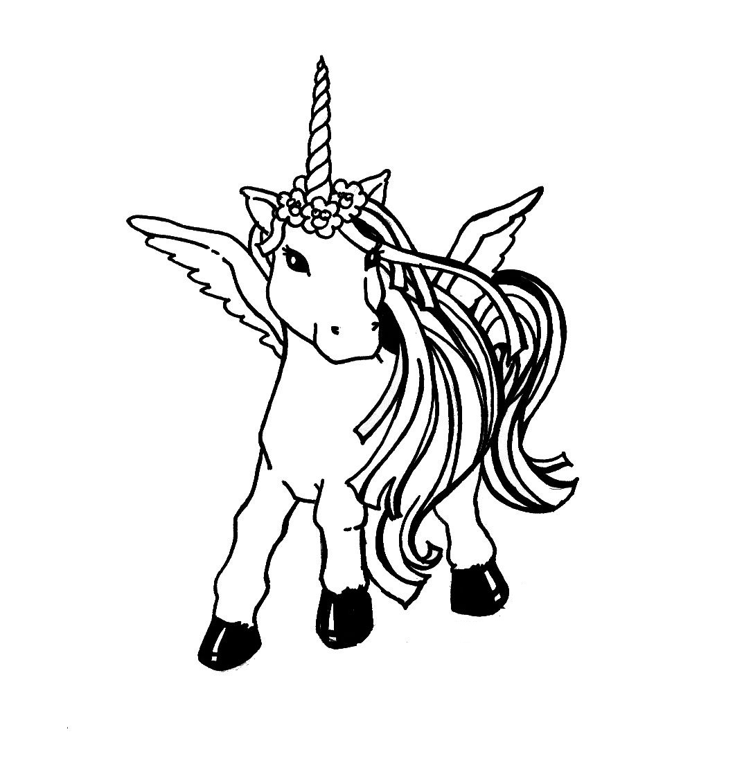 1061x1099 Flying Unicorn Free Coloring Pages On Art Coloring Pages - Flying Unicorn Drawing