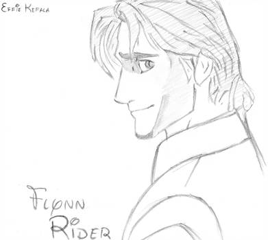 391x350 flynn rider sketch - Flynn Rider Drawing