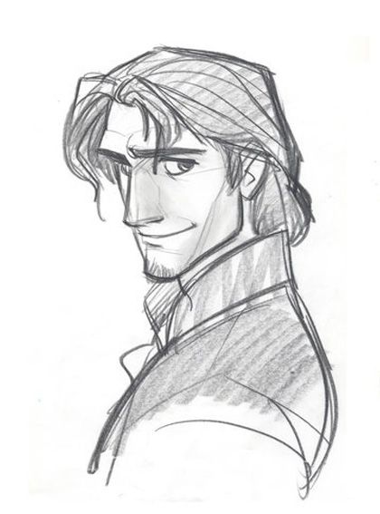 420x567 flynn ryder drawings in drawings, disney concept art - Flynn Rider Drawing