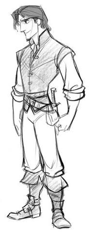 190x503 day favorite prince - Flynn Rider Drawing