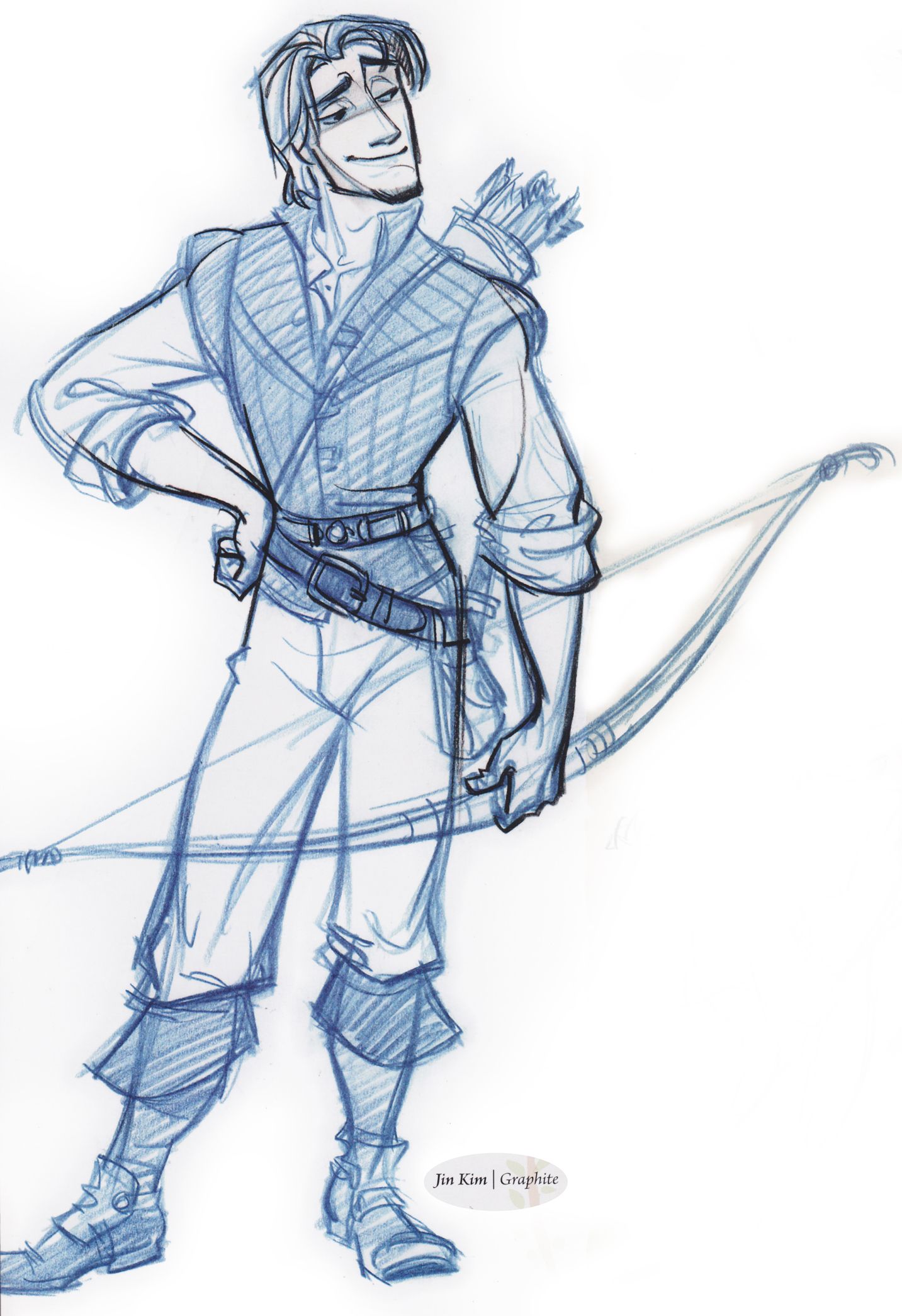1433x2091 stuff in disney concept art - Flynn Rider Drawing