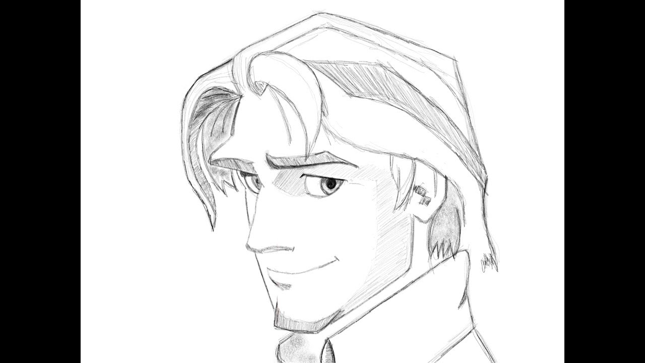 1280x720 time lapse drawing flynn rider - Flynn Rider Drawing