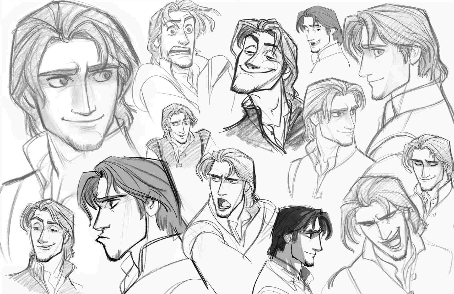 1900x1229 draw rapunzel steps with pictures wikihowrhwikihowcom flynn rider - Flynn Rider Drawing