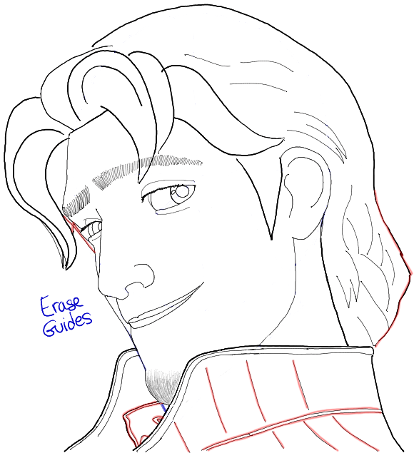 580x635 flynn rider from tangled - Flynn Rider Drawing