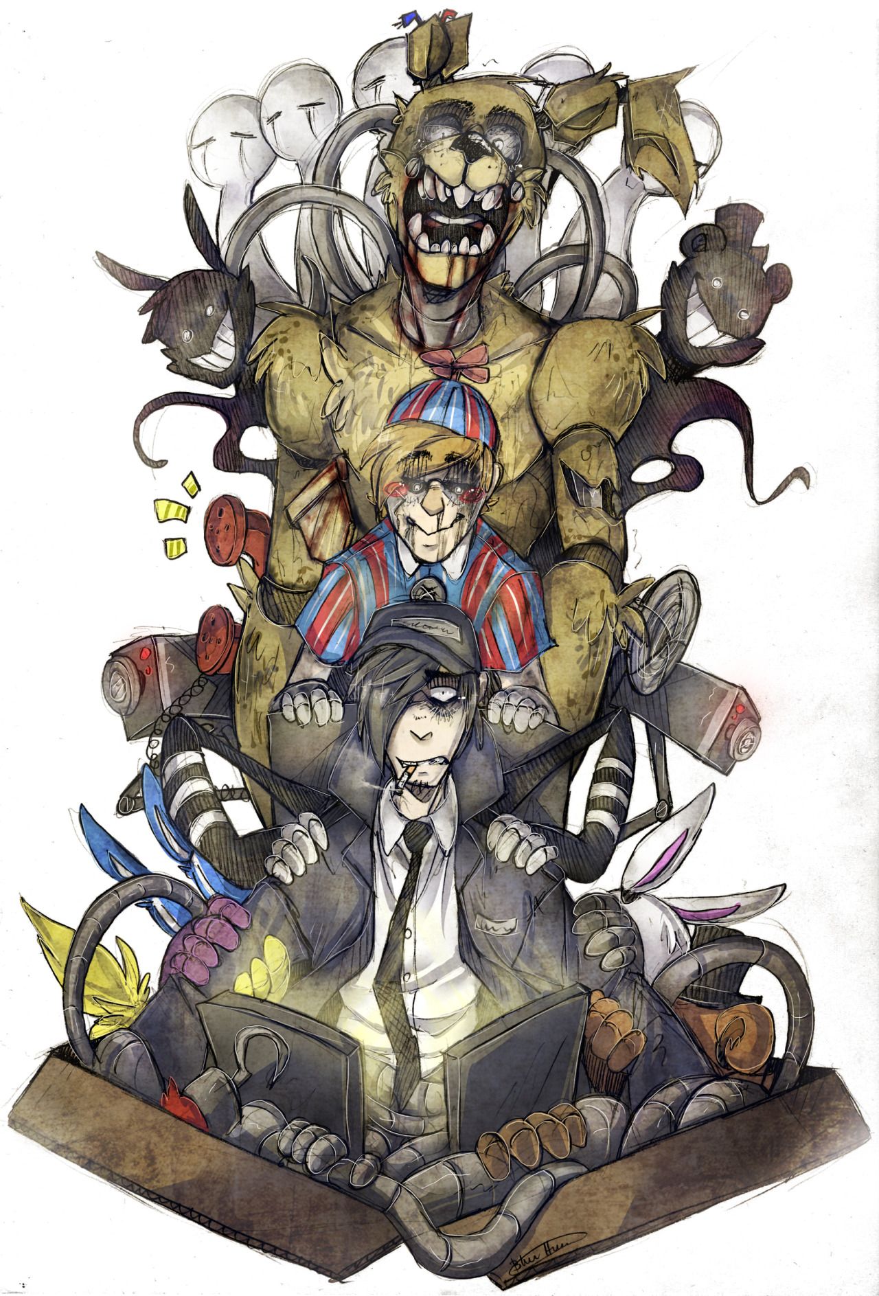 1280x1887 Finally Done - Fnaf 3 Drawings