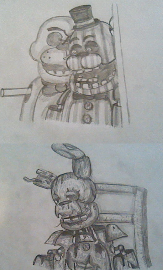 520x860 some fnaf sketches i made awhile back fivenightsatfreddys - Fnaf 3 Drawings
