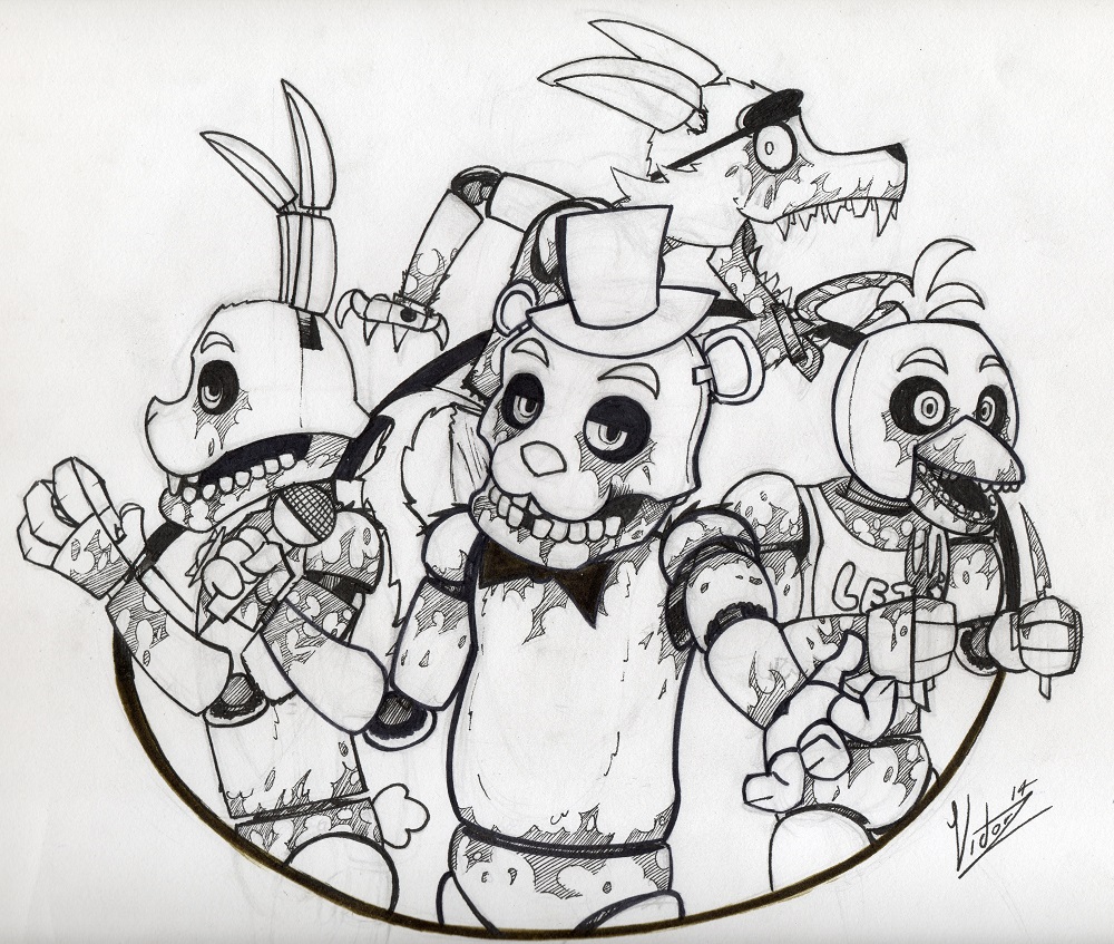 Fnaf 4 Drawings At Paintingvalleycom Explore Collection - 