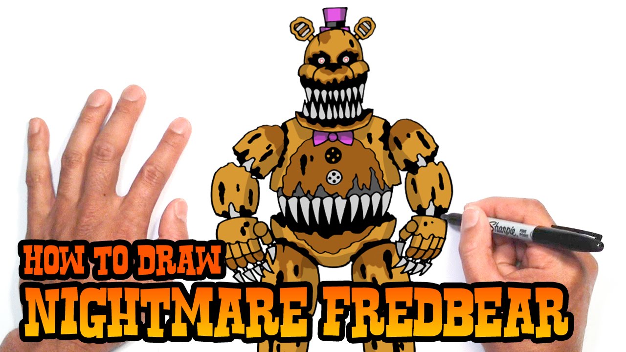 1280x720 How To Draw Nightmare Fredbear Five Nights - Fnaf 4 Drawings