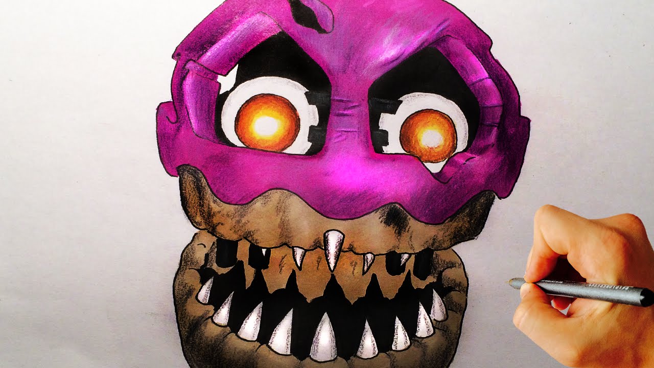 How To Draw Nightmare Cupcake From Five Nights - Fnaf 4 Drawings. 