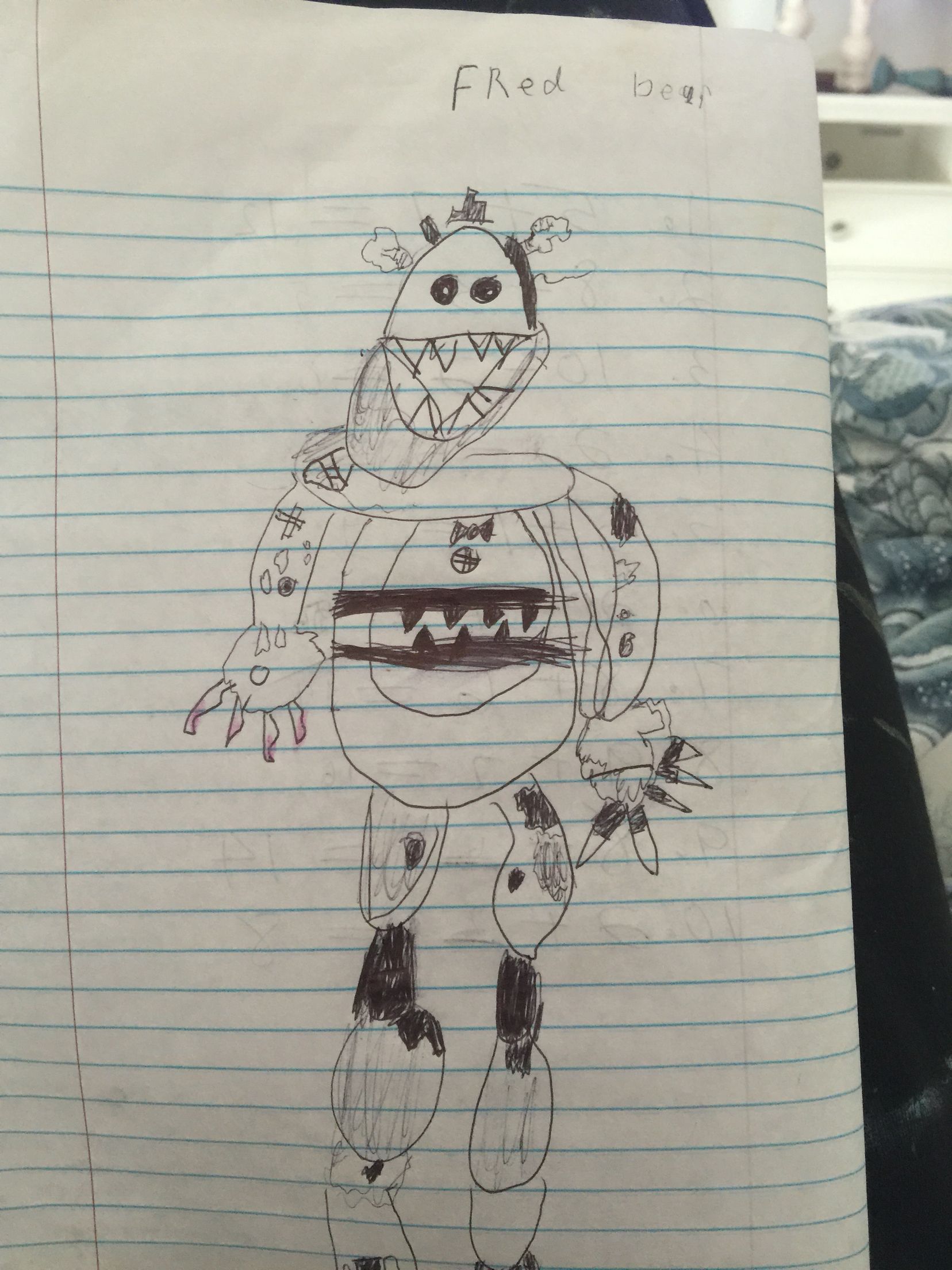1656x2208 My Drawing - Fnaf 4 Drawings