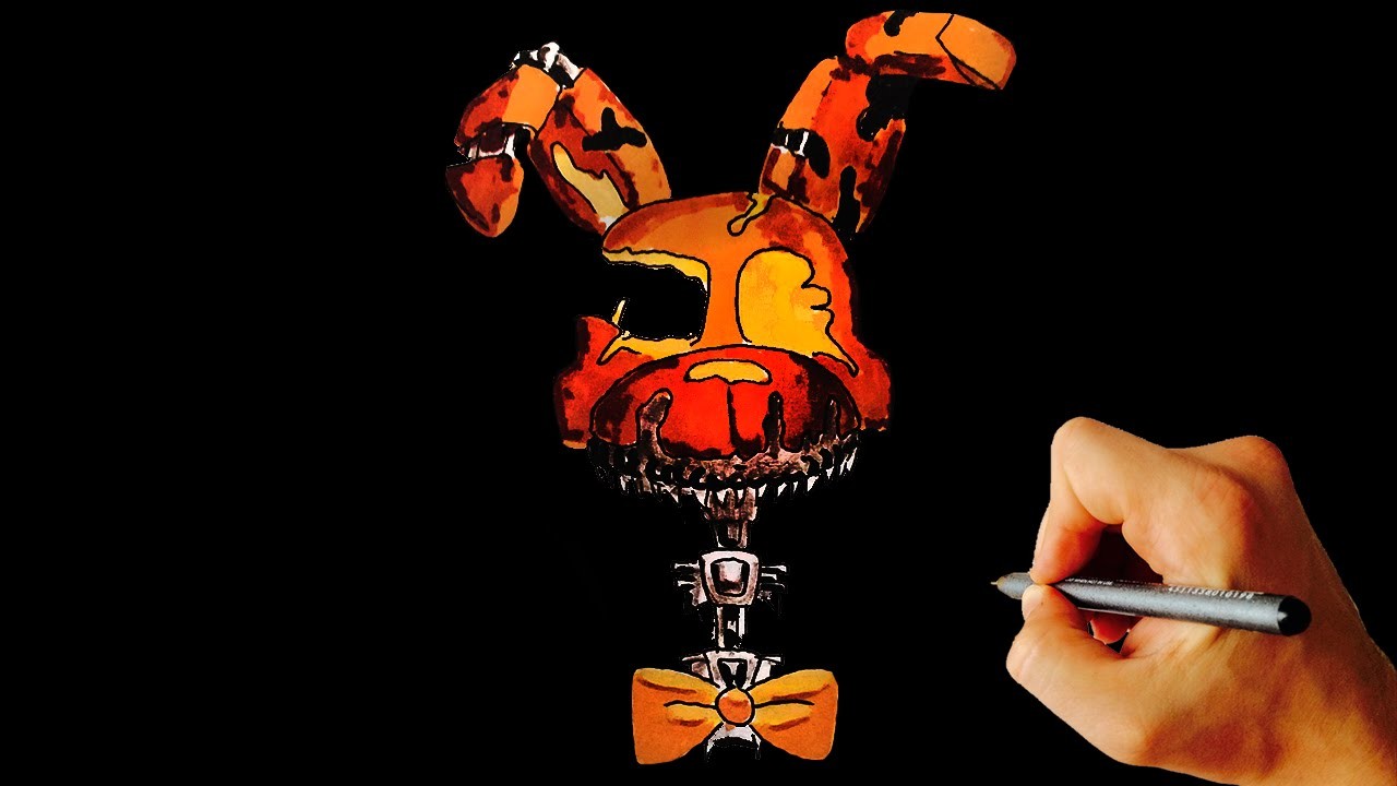 1280x720 how to draw jack o bonnie from fnaf halloween edition - Fnaf 4 Drawings