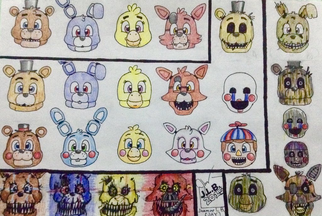 1024x687 Fnaf Characters - Fnaf Characters Drawings