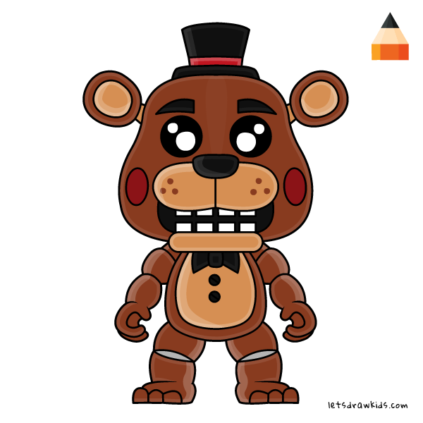 600x600 How To Draw Freddy Fazbear - Fnaf Characters Drawings