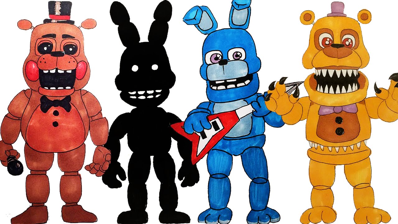 1280x720 all of my fnaf world drawings how to draw drawing lessons part - Fnaf Characters Drawings