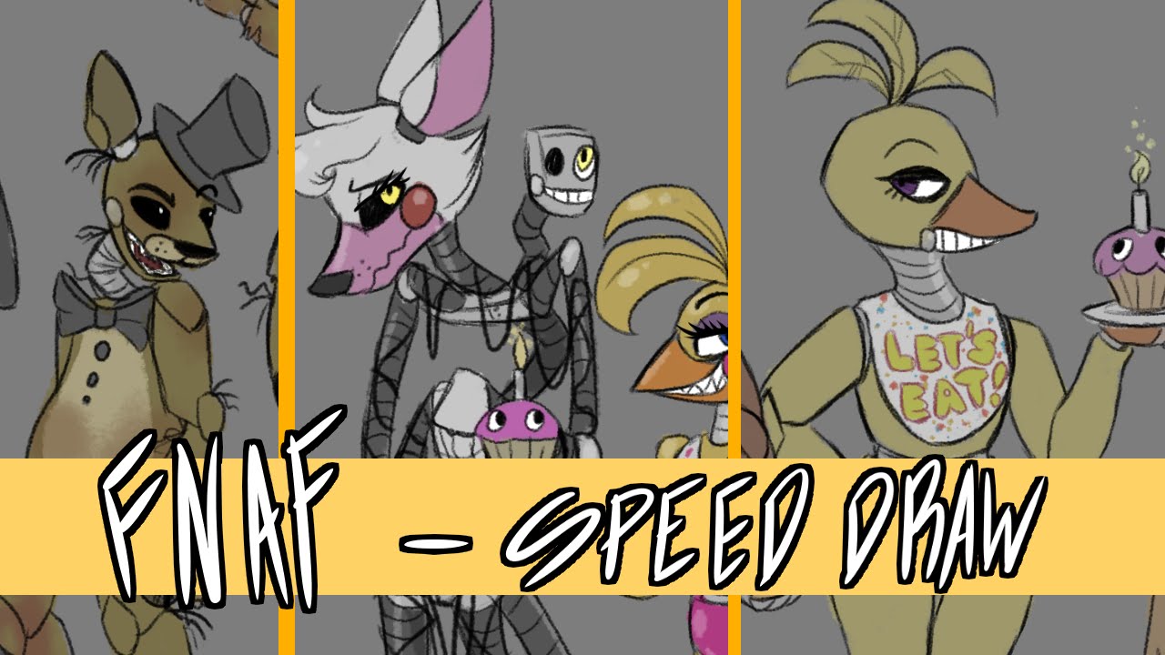 1280x720 fnaf characters - Fnaf Characters Drawings