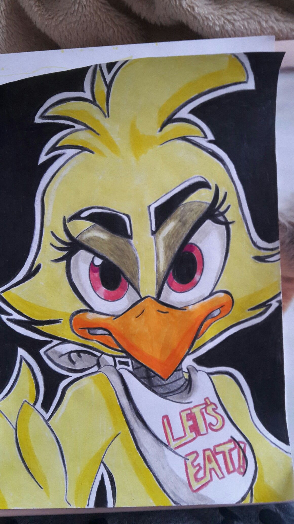 1161x2064 chica draw - Fnaf Drawing Ideas