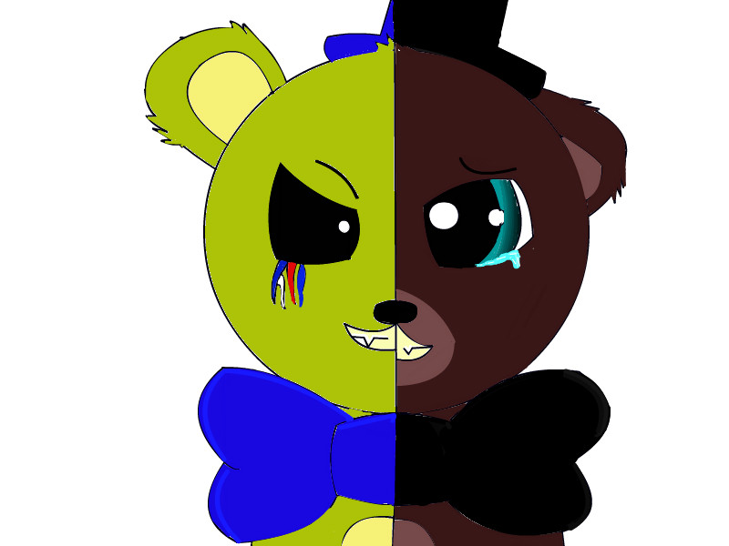 800x600 freddy v s golden freddy - Fnaf Golden Freddy Drawing