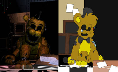 409x250 how i draw golden freddy - Fnaf Golden Freddy Drawing