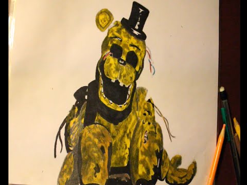 480x360 how to draw golden freddy from five nights at freddy - Fnaf Golden Freddy Drawing