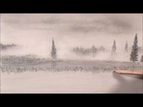 480x360 drawing the weather foggy landscape part - Fog Drawing