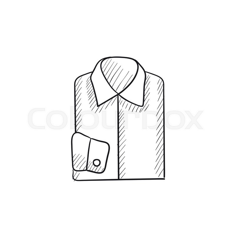 800x800 Folded Male Shirt Vector Sketch Icon Stock Vector Colourbox - Folded Shirt Drawing
